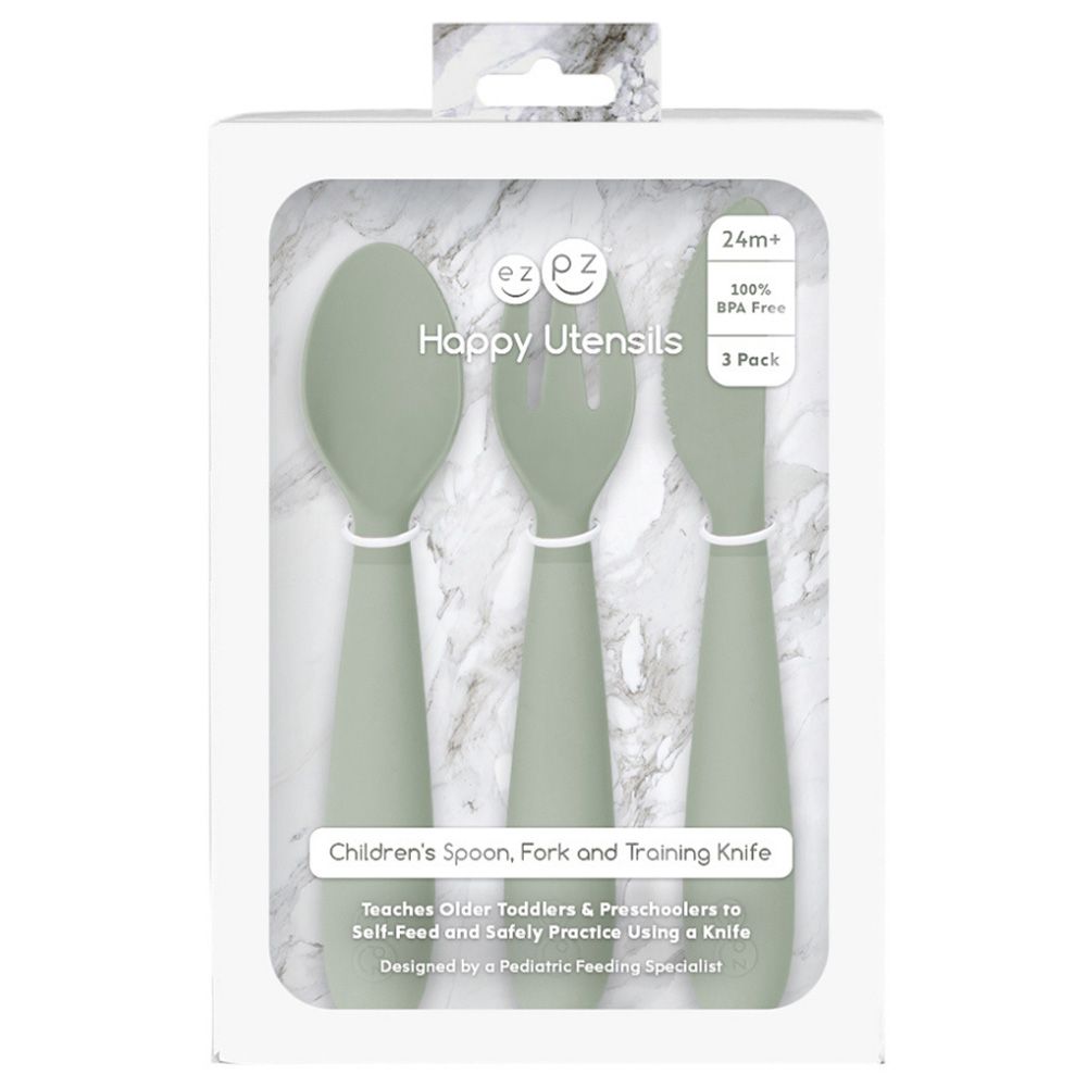 Ezpz - Happy Utensils - Sage