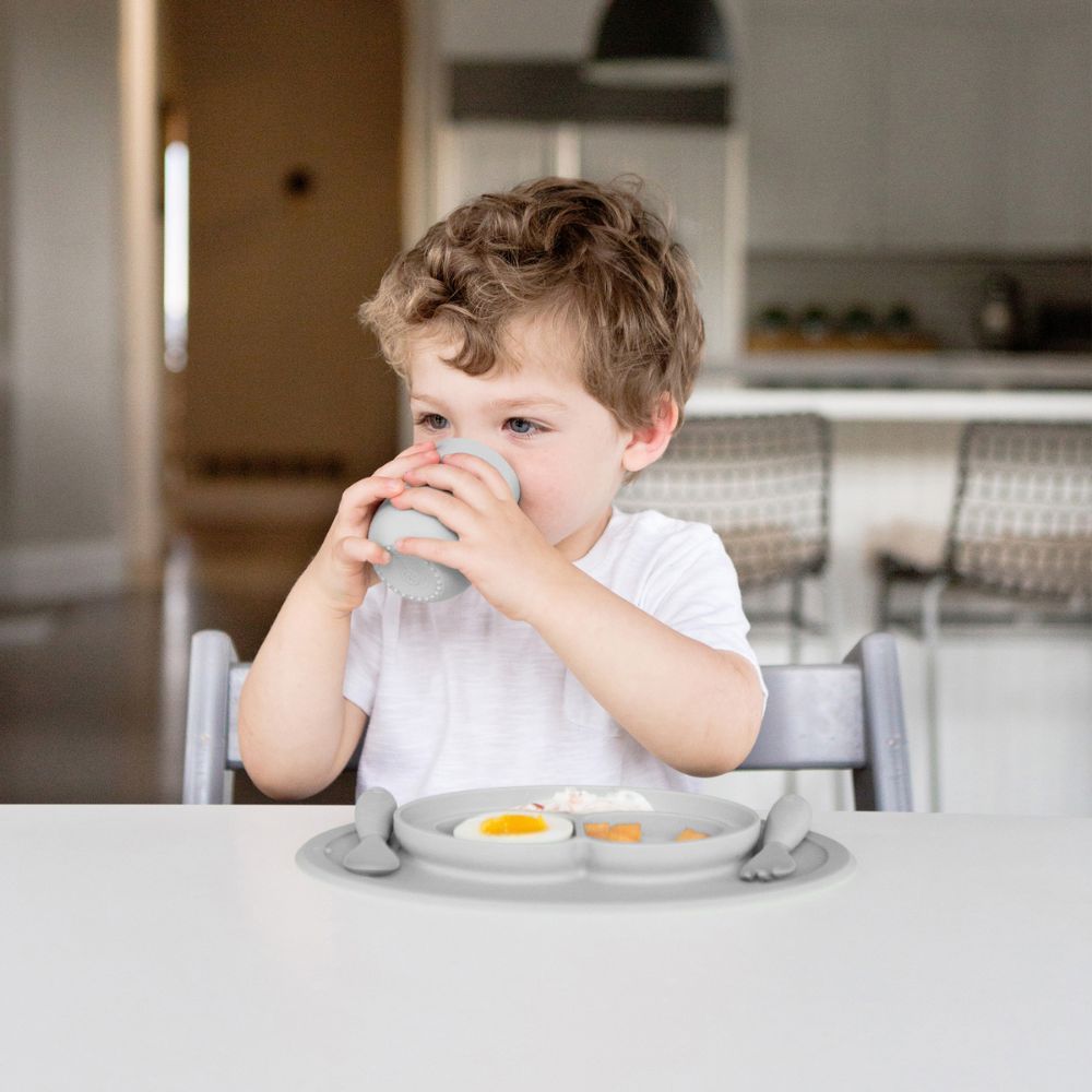 Ezpz - Mini Utensils (Spoon + Fork) - Pewter