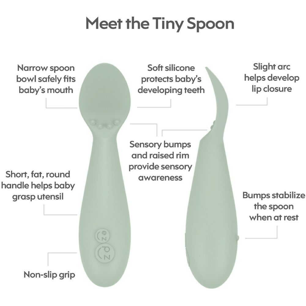 Ezpz - Tiny Spoon Pack of 2 - Grey