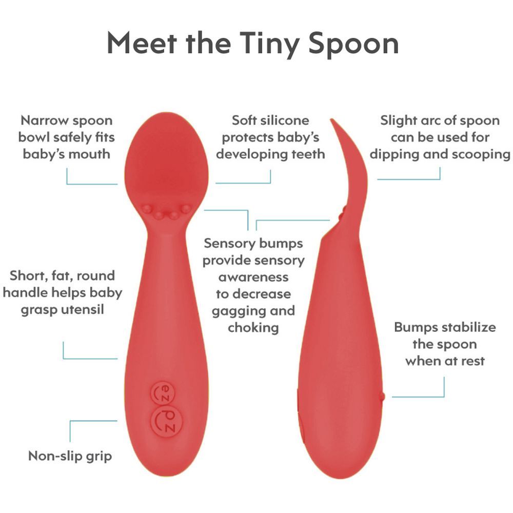 Ezpz - Tiny Spoon Set of 2 - Indigo