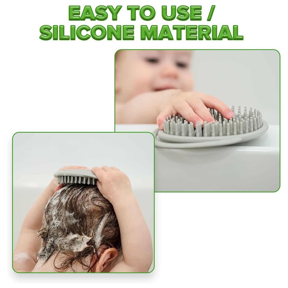 Haakaa - Silicone Shampoo Brush - Slate Grey