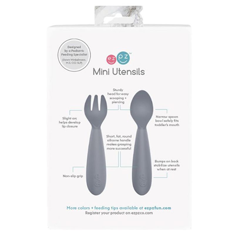 Ezpz - Mini Utensils: Spoon & Fork - Blue