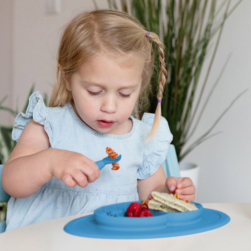 Ezpz - Mini Utensils: Spoon & Fork - Blue