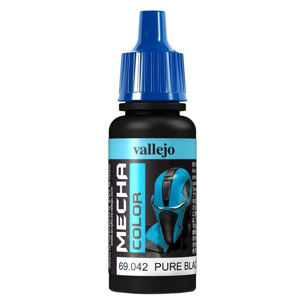 Vallejo - 69.042 Mecha Color Paint 17ml - Pure Black