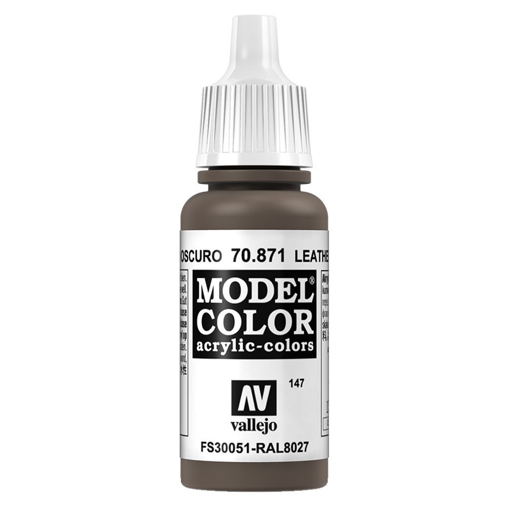 Vallejo - 70.871 Model Color Paint 17ml - Leather Brown