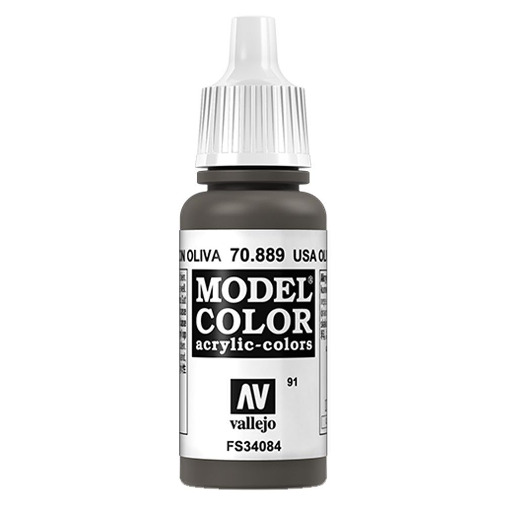 Vallejo - 70.889 Model Color Paint 17ml - US Olive Brown