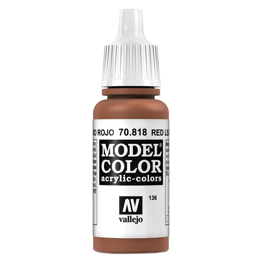 Vallejo - 70.818 Model Color Paint 17ml - Red Leather