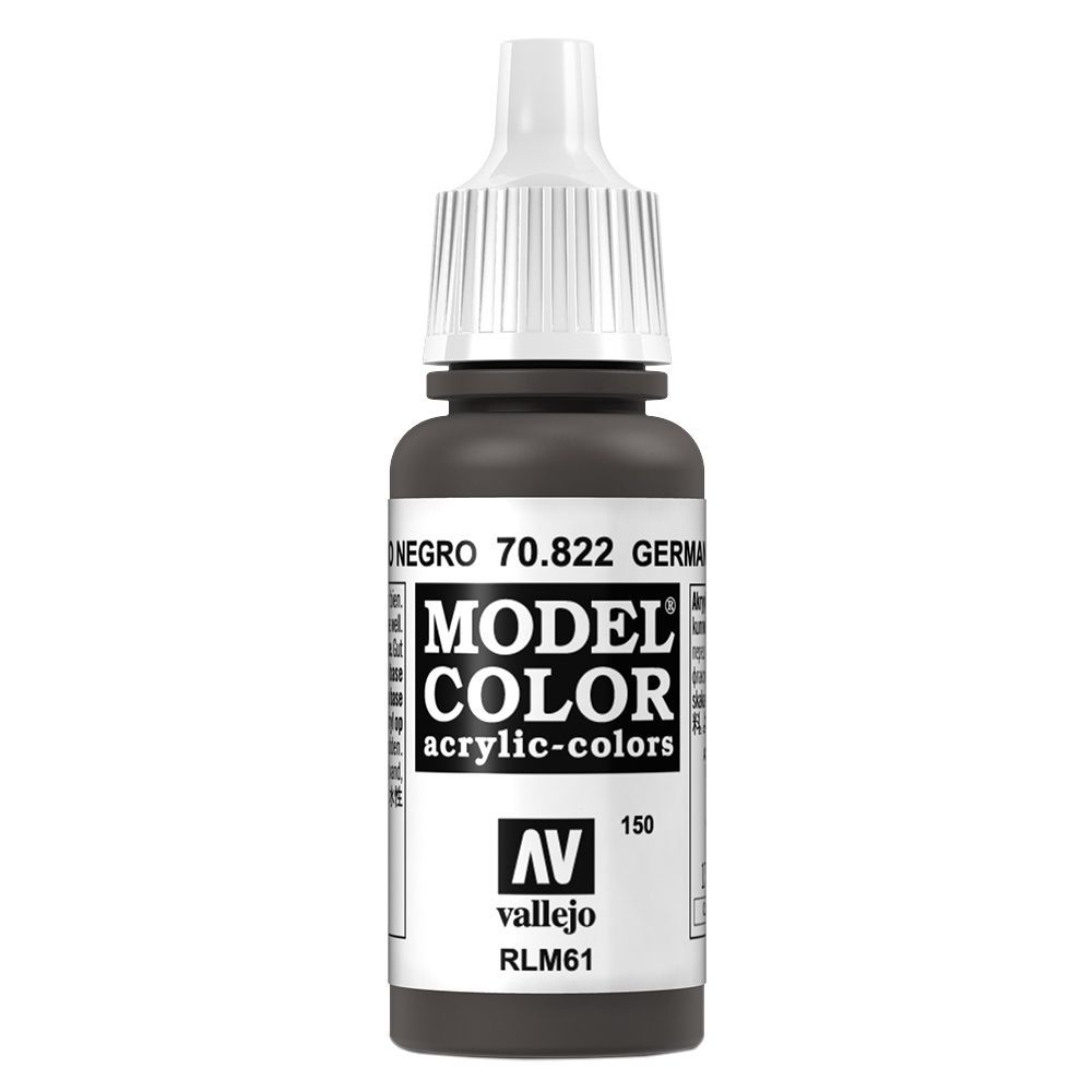 Vallejo Color Paint 17ml - German Camouflage Black Brown