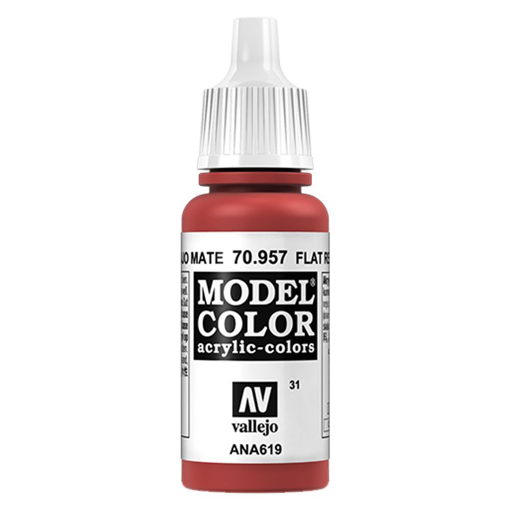 Vallejo - 70.957 Model Color Paint 17ml - Flat Red