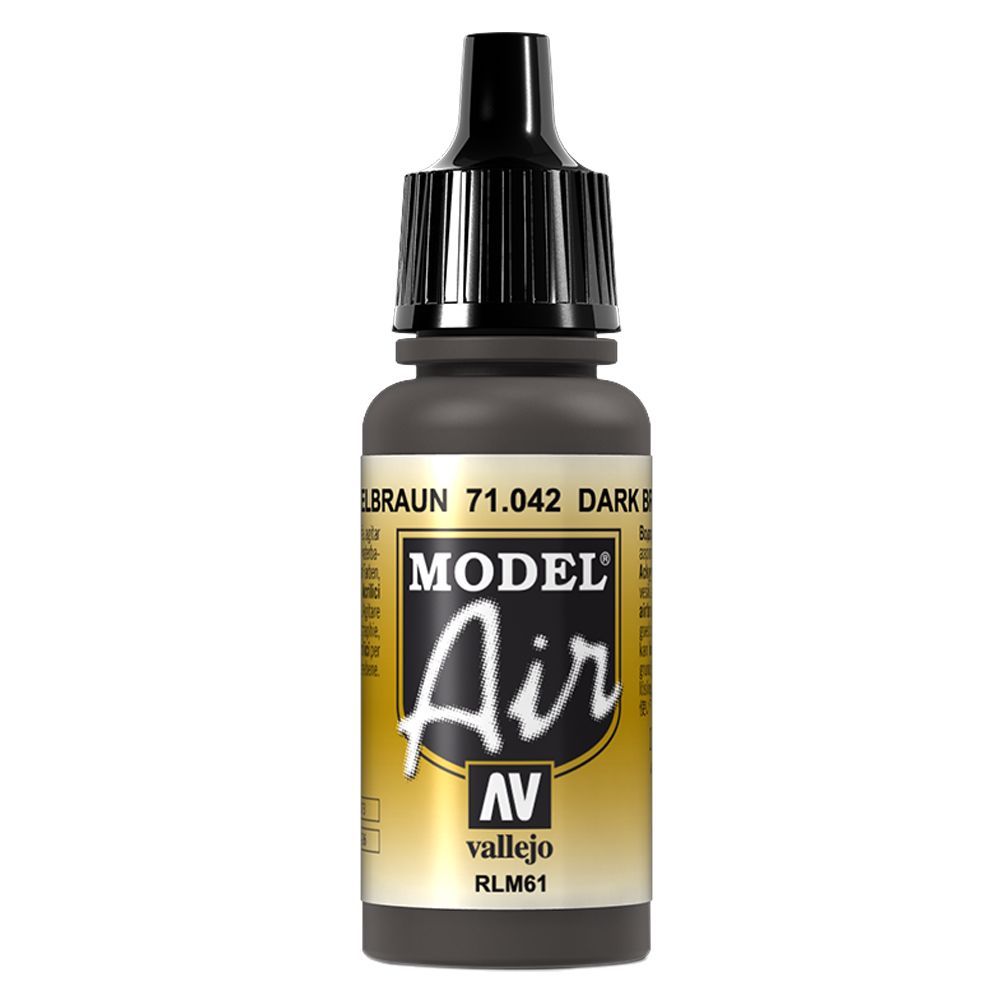 Vallejo - 71.042 Model Air Paint 17ml - Dark Brown RLM61