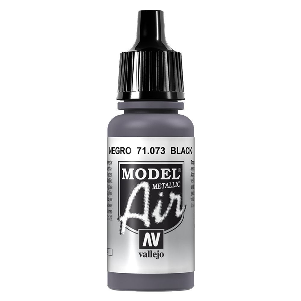 Vallejo - 71.073 Model Air Paint 17ml - Metallic Black