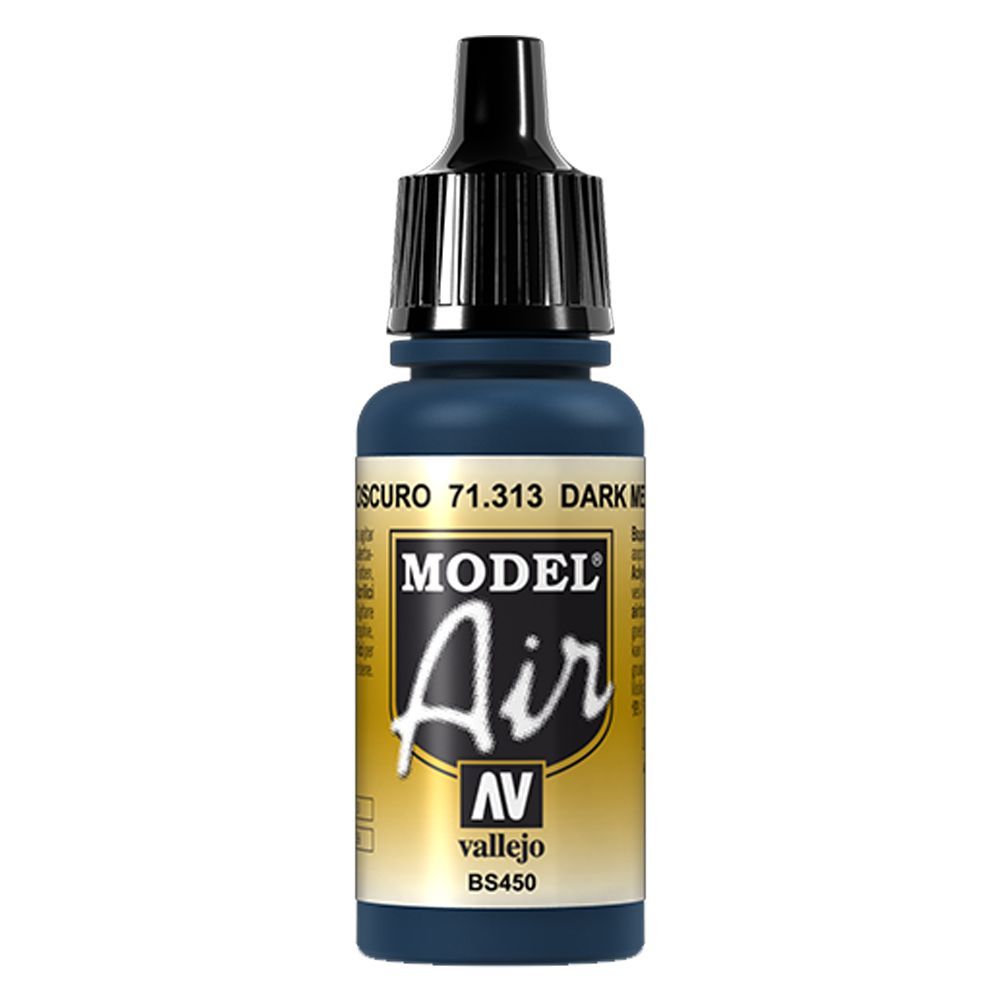 Vallejo 71.313 Model Air Paint 17ml Dark Mediterranean Blue