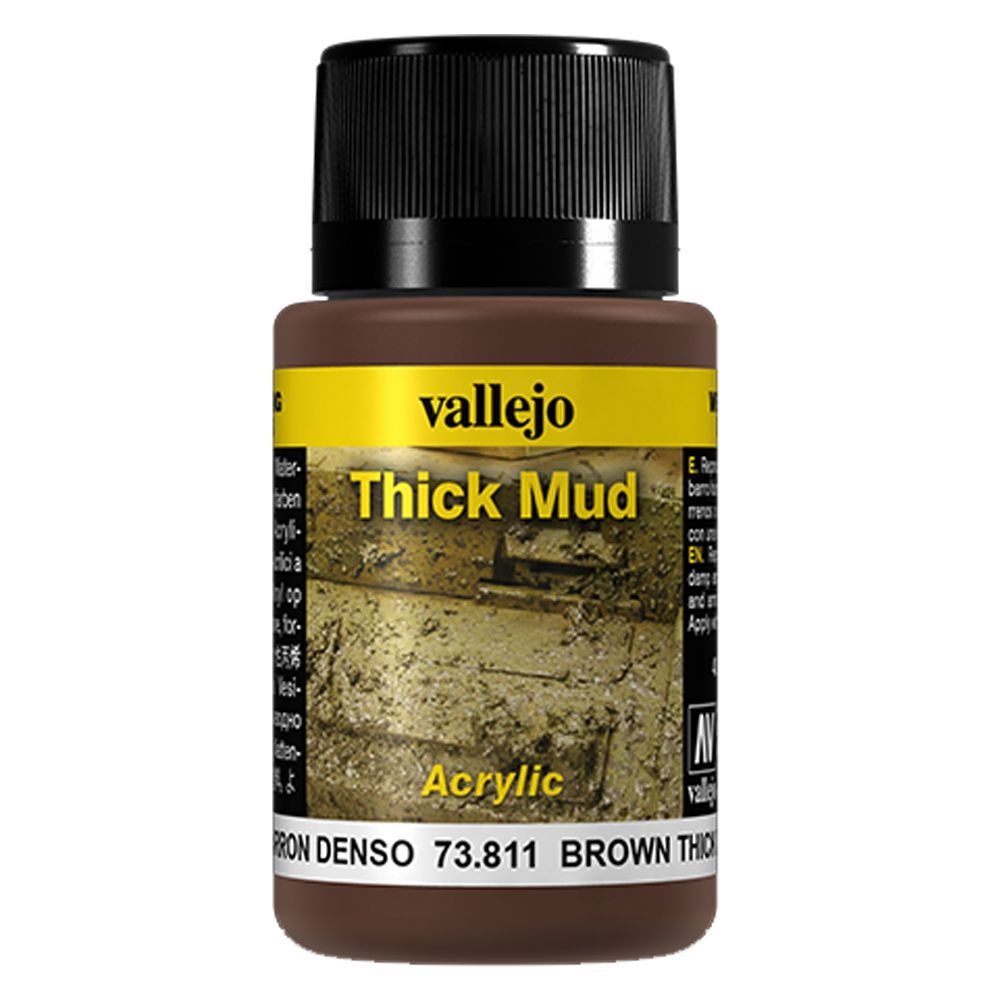 Vallejo - 73.811 Weathering Effects Thick Mud 40ml - Brown