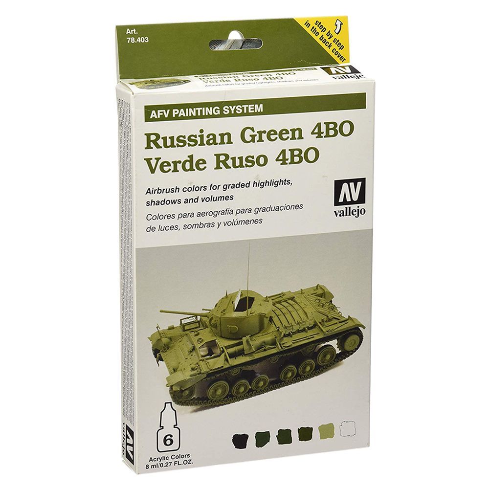 Vallejo - 78403 AFV Painting System 6x8ml - Verde Ruso 4BO