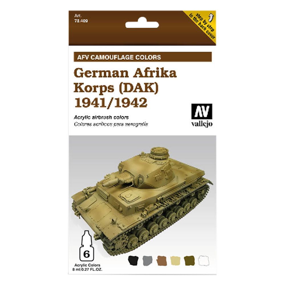 Vallejo Painting System 6x8ml German Afrika Korps 1942/1944