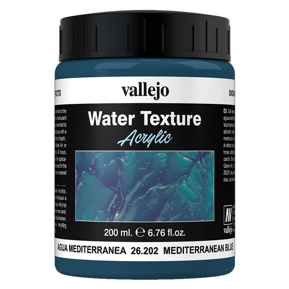 Vallejo - 26.202 Water Texture 200ml - Mediterranean Blue