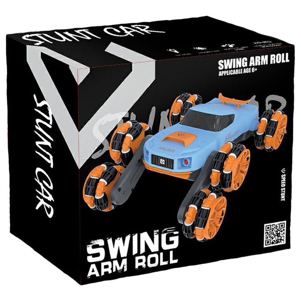 Justdk - Swing Arm Roll Remote Control Car - Assorted 1pc