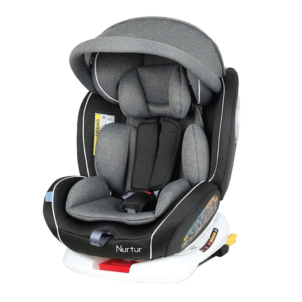 Nurtur - 4-In-1 Ultra Baby Car Seat Isofix 9 w/ Canopy - Shiny Grey