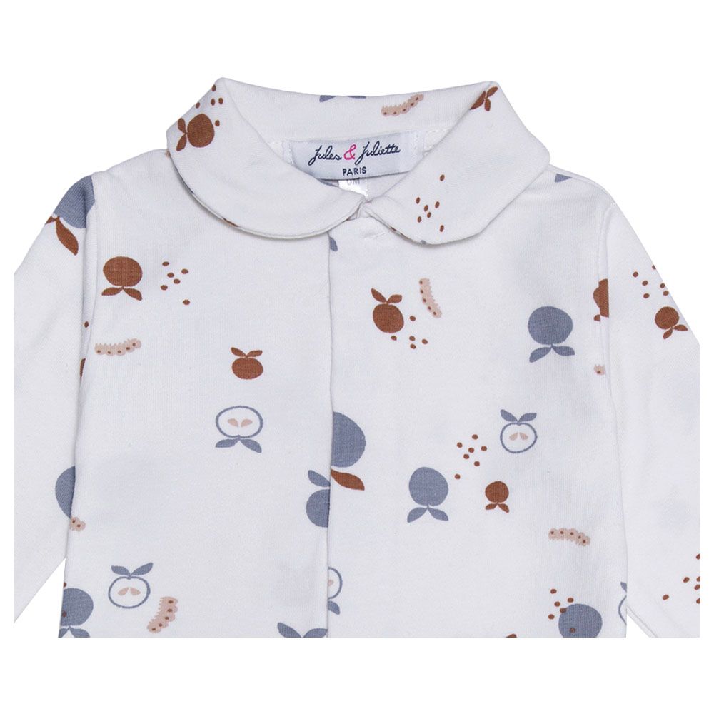 Jules & Juliette - Baby Cotton Pyjama - Plum Print