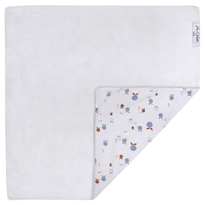 Jules & Juliette - Furry Double Face Baby Blanket - Plum