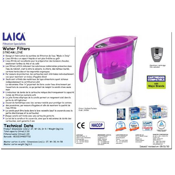 Laica - Water Filter Stream Line Series - Pink