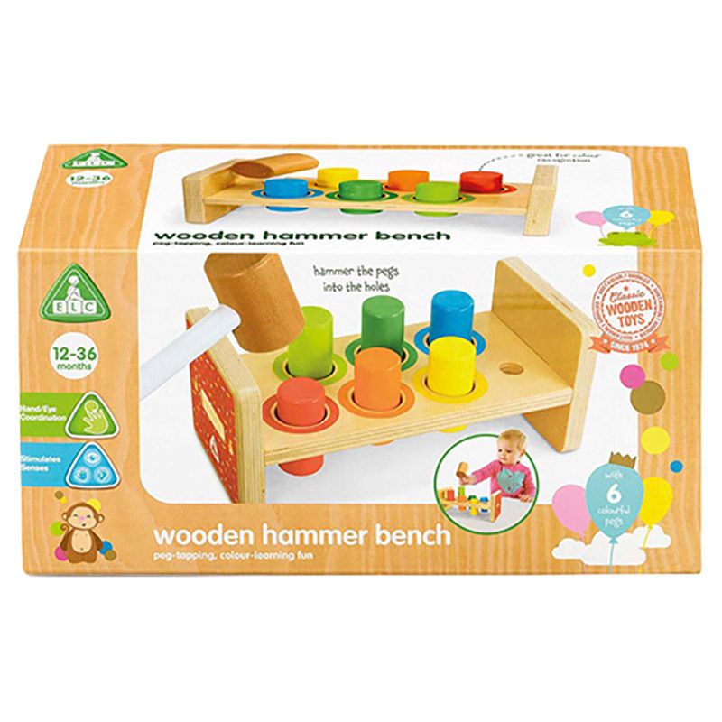 Early Learning Centre - Wooden Hammer Bench - Beige