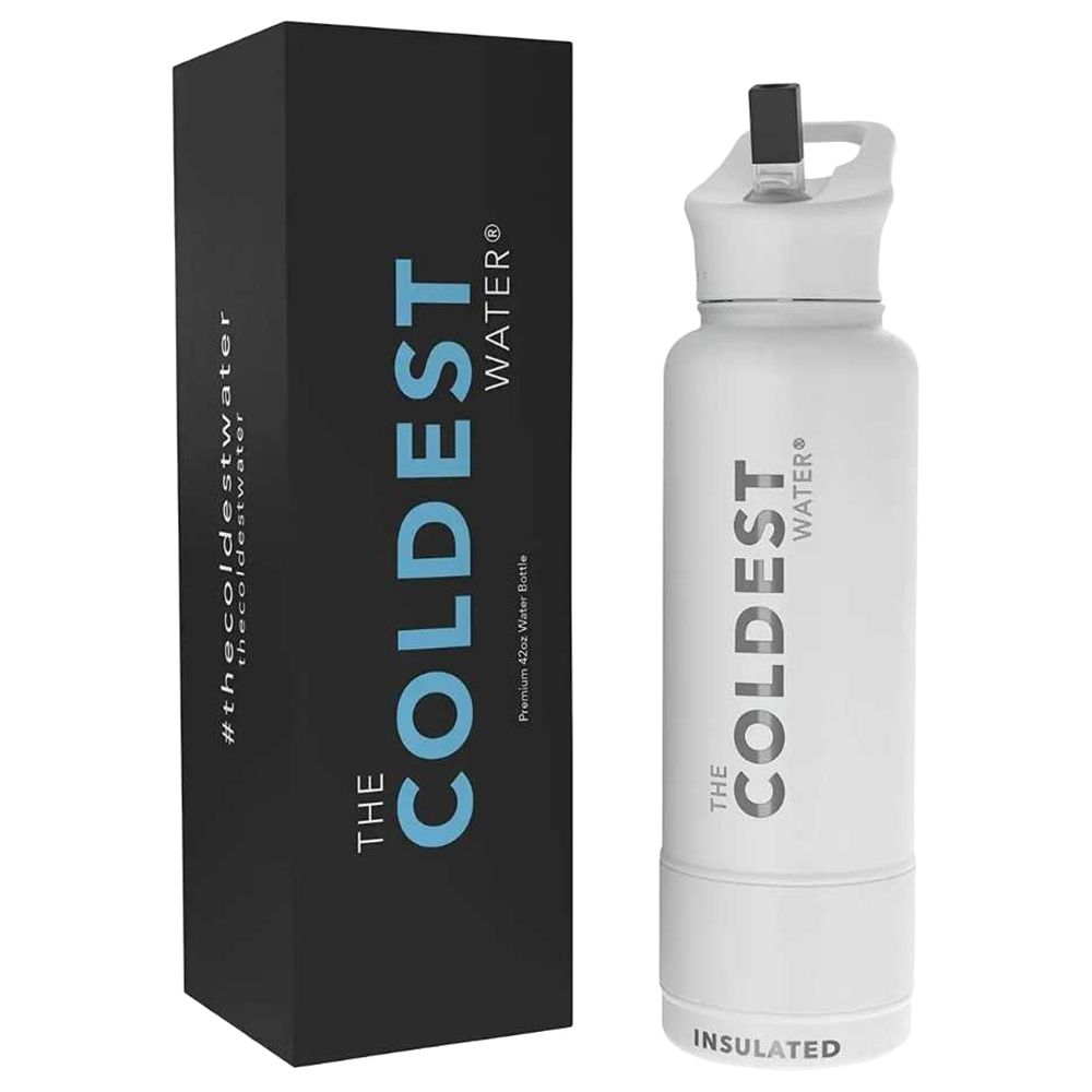 The Coldest Water - Sports Stainless Steel Bottle 1182 Ml - Epic White