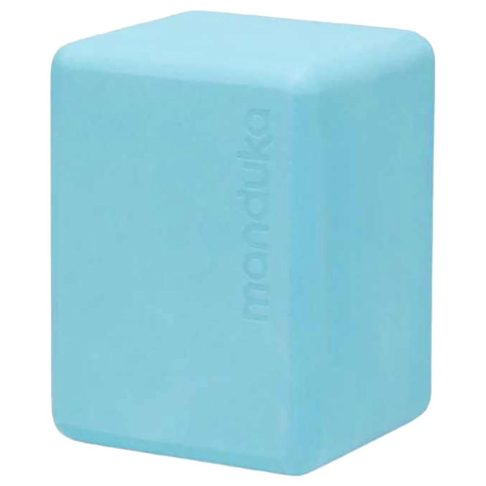 Manduka - Mini Travel Yoga Block - Aqua - 4 Inch