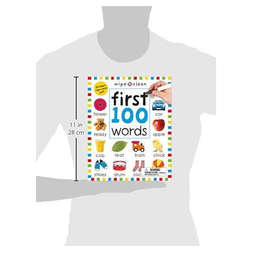 كتاب " First 100 Words " القابل للتنظيف بالمسح من كتب بريدي