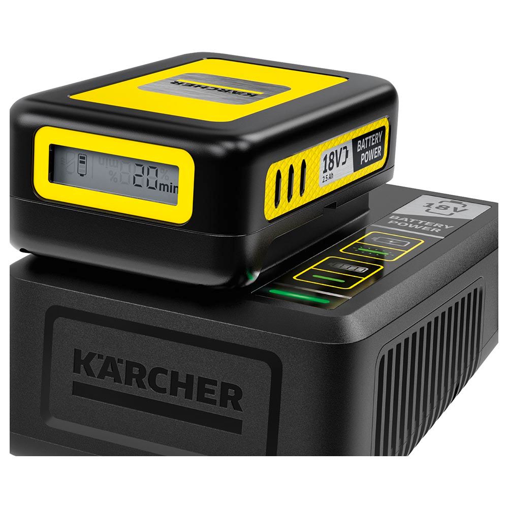 Karcher - Fast Battery Recharger Power 18 V - Yellow/Black