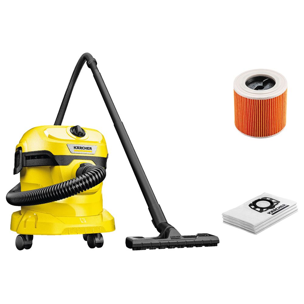 Karcher - WD 2 Plus Vacuum Cleaner, Cartridge Filter & Filter Cover