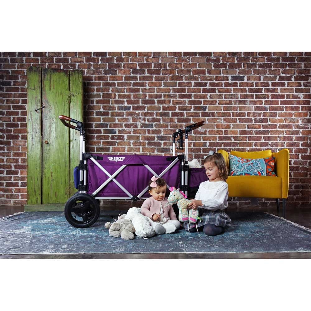 Keenz - 7S Deluxe Foldable Wagon-Stroller - Purple