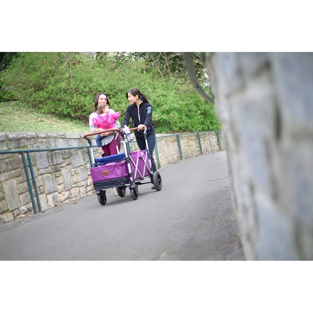 Keenz - 7S Deluxe Foldable Wagon-Stroller - Purple