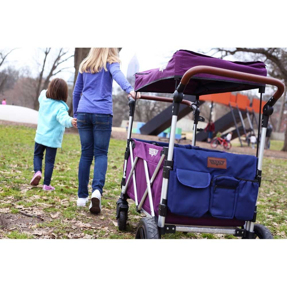 Keenz - 7S Deluxe Foldable Wagon-Stroller - Grey