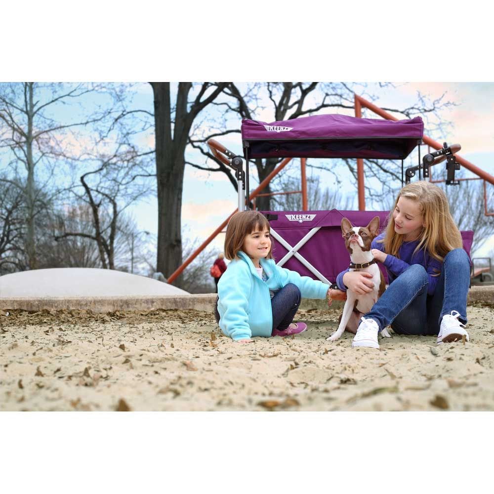 Keenz - 7S Deluxe Foldable Wagon-Stroller - Purple