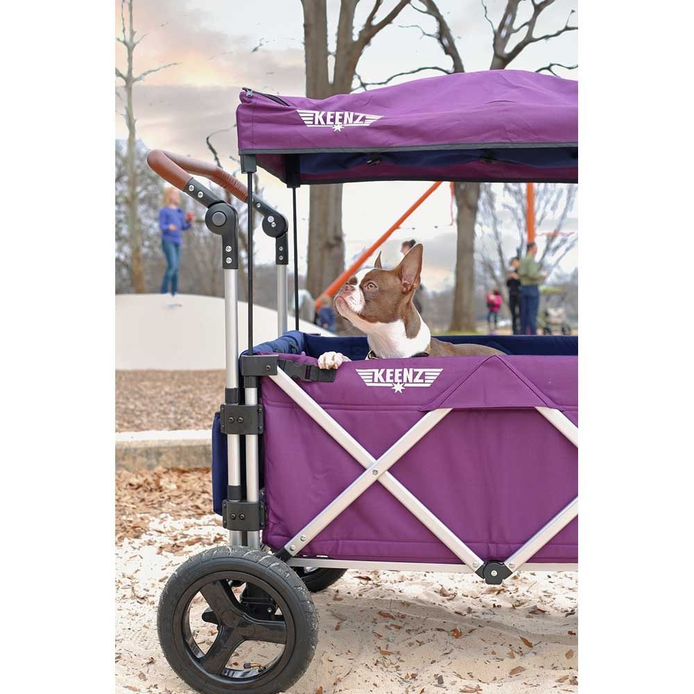 Keenz - 7S Deluxe Foldable Wagon-Stroller - Purple