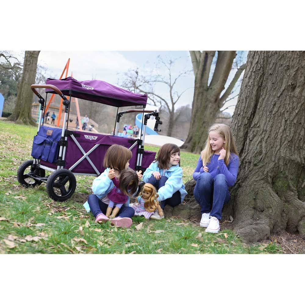 Keenz - 7S Deluxe Foldable Wagon-Stroller - Purple