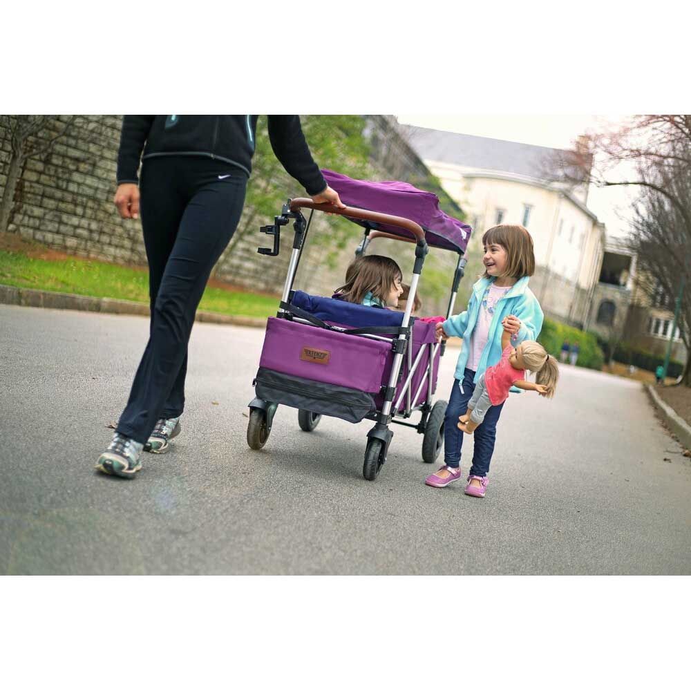 Keenz - 7S Deluxe Foldable Wagon-Stroller - Purple