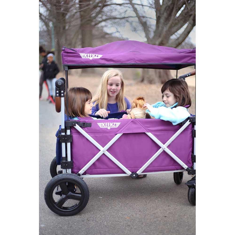 Keenz - 7S Deluxe Foldable Wagon-Stroller - Purple