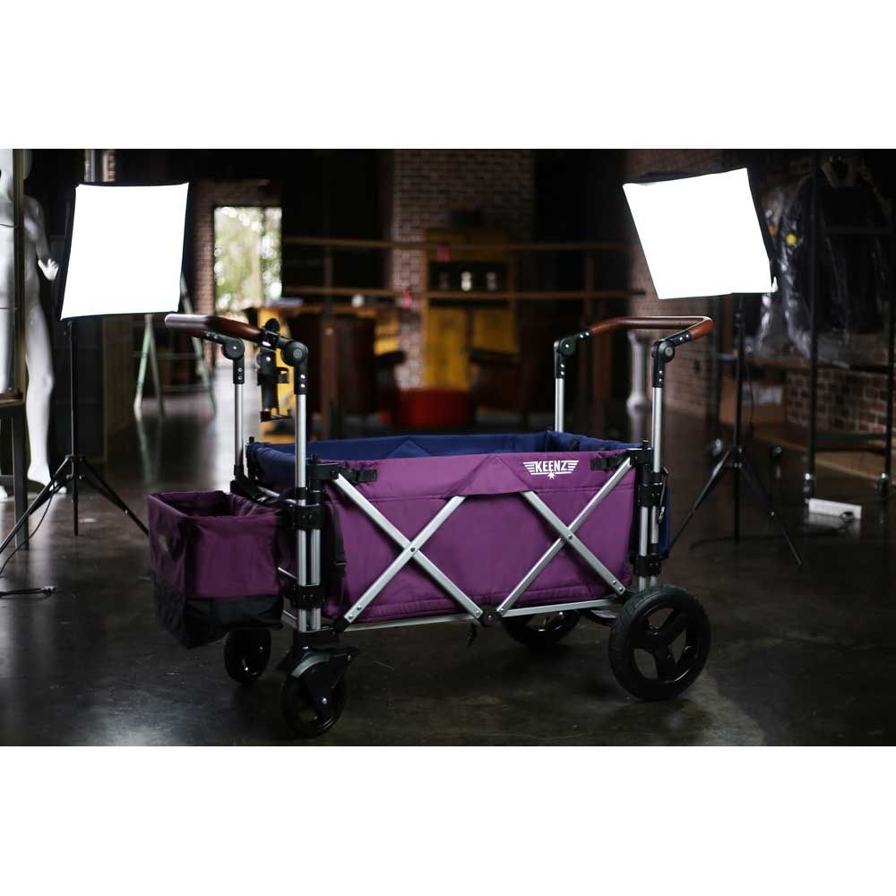 Keenz - 7S Deluxe Foldable Wagon-Stroller - Purple