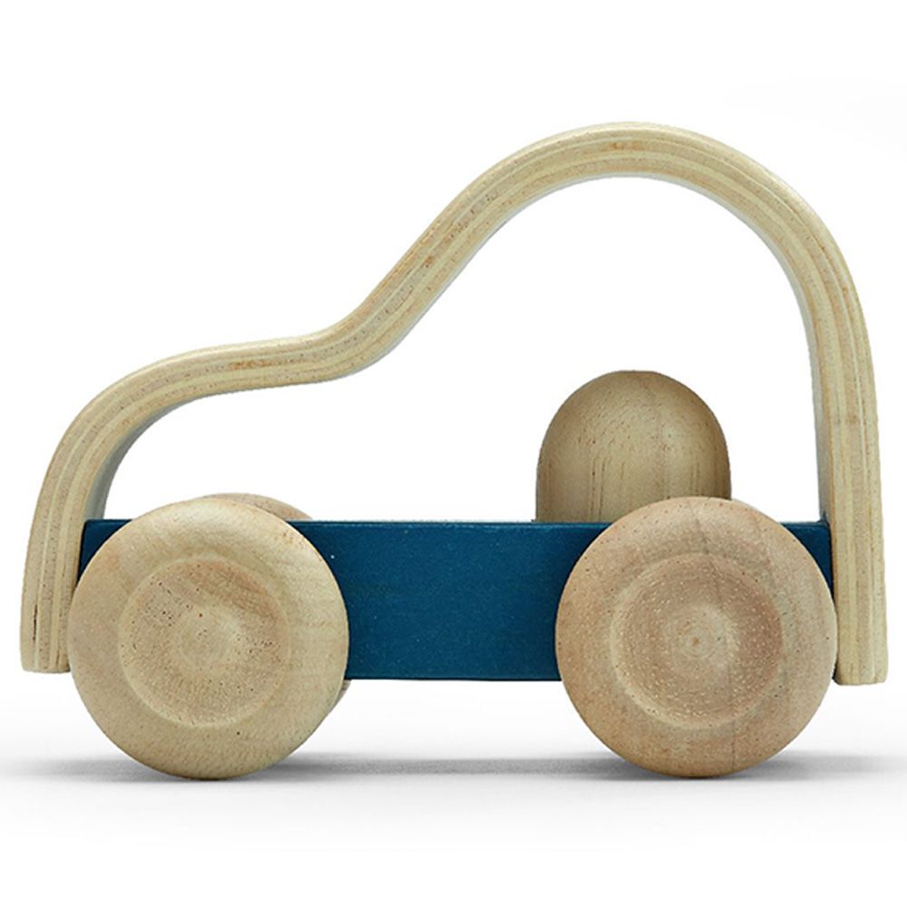 Plan Toys - Wooden Vroom Car - Blue