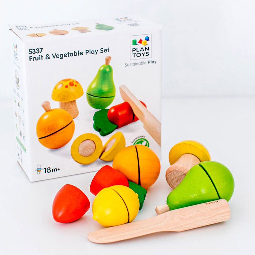 Plan Toys - Fruit & Vegetable Play Set