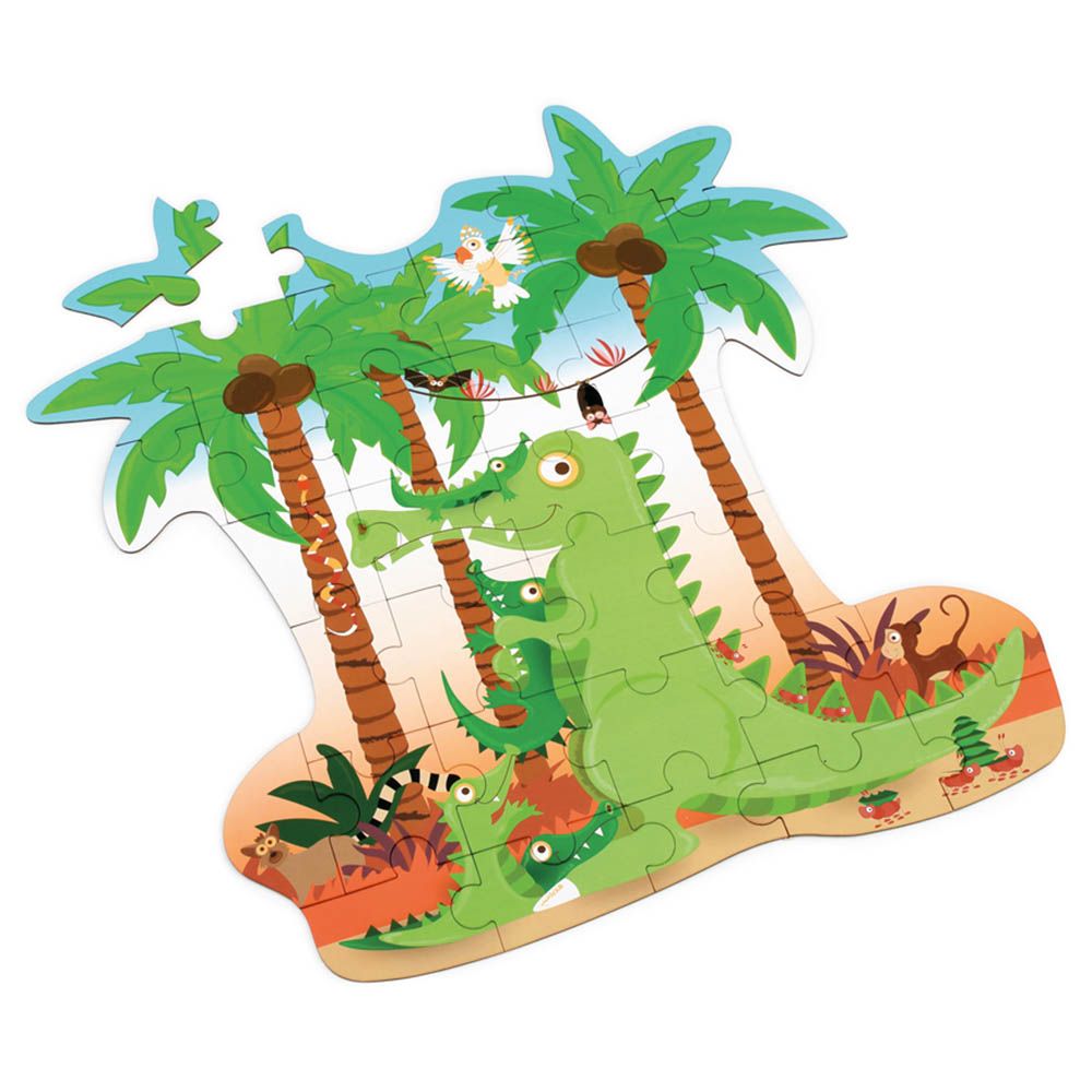 Scratch Europe - Crocodile Contour Puzzle - 36pc