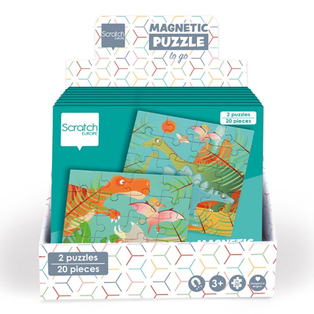 Scratch Europe - Magnetic Puzzle Book To Go Dinosaurs