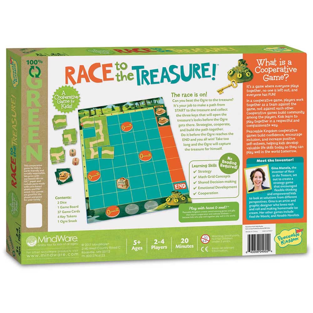 Peaceable Kingdom - Race To The Treasure! Board Game