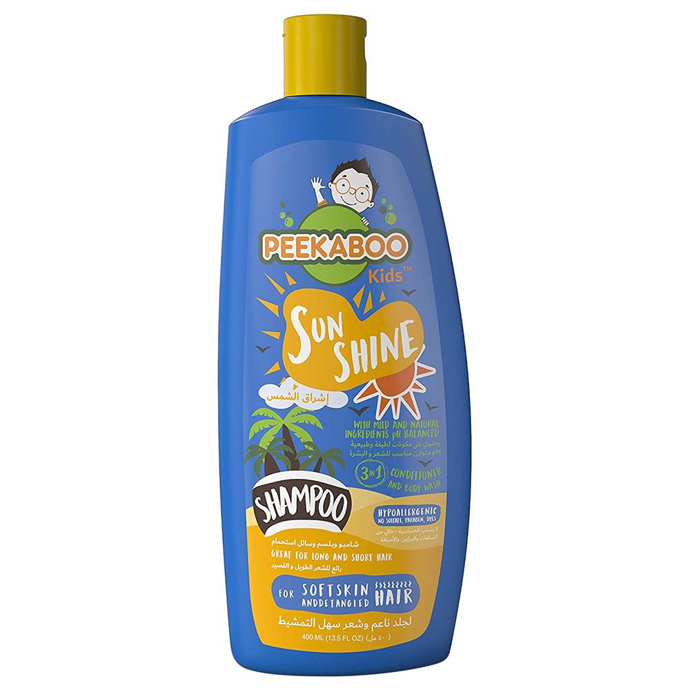 Peekaboo 3-in-1 Kids Bath 400ml Shampoo - Sunshine