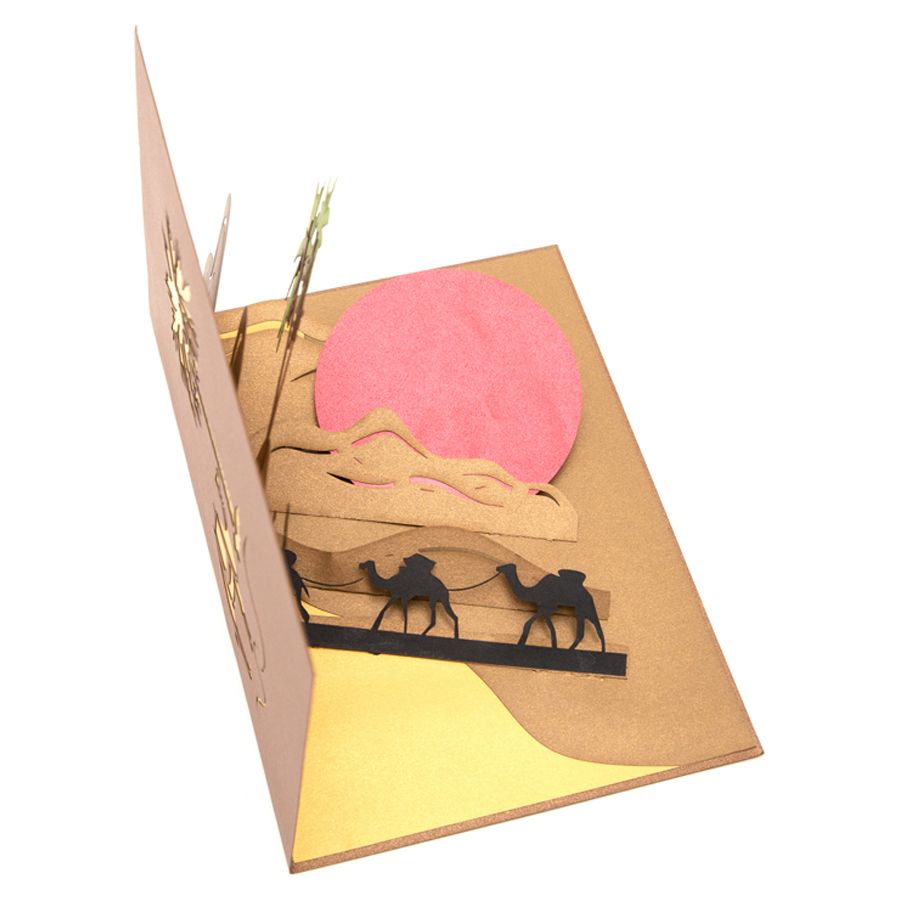 Abra Cards - Camel desert scene