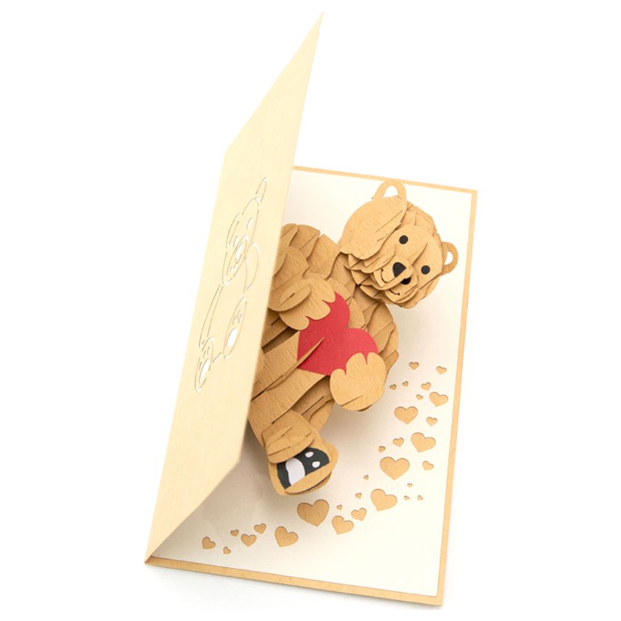 Abra Cards - Teddy bear with love heart