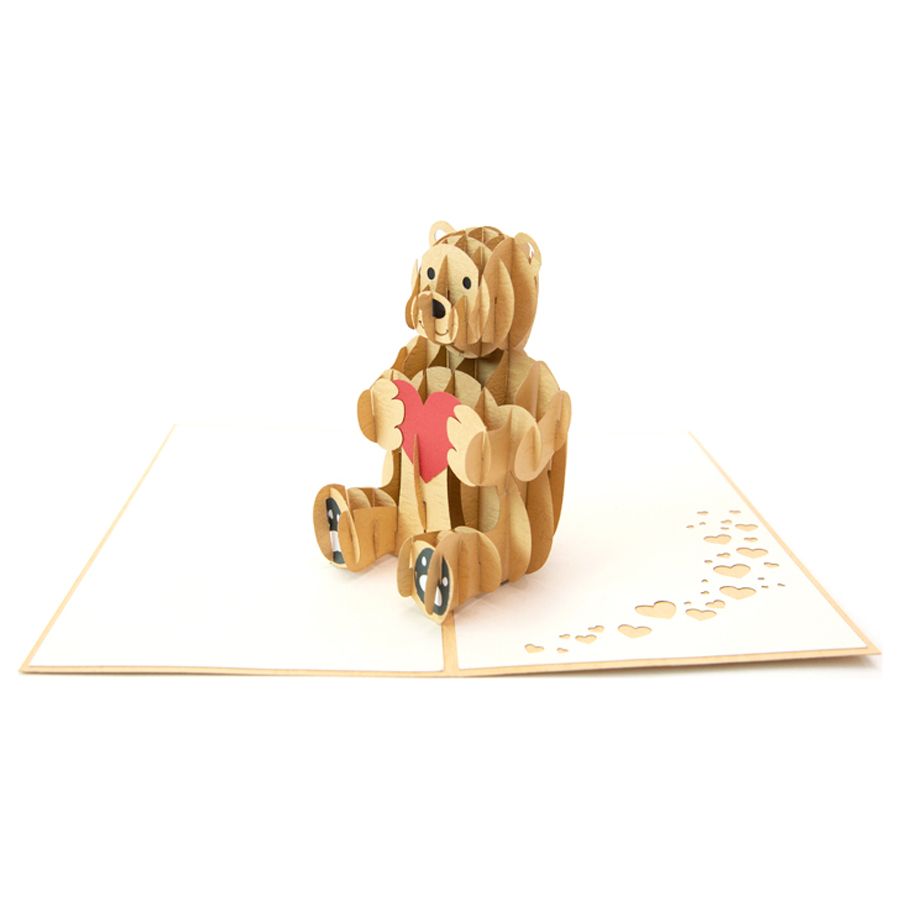 Abra Cards - Teddy bear with love heart