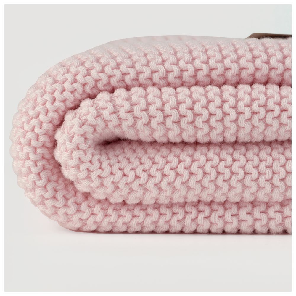 Bumble & Bird - Knitted Receiving Blanket - Pink